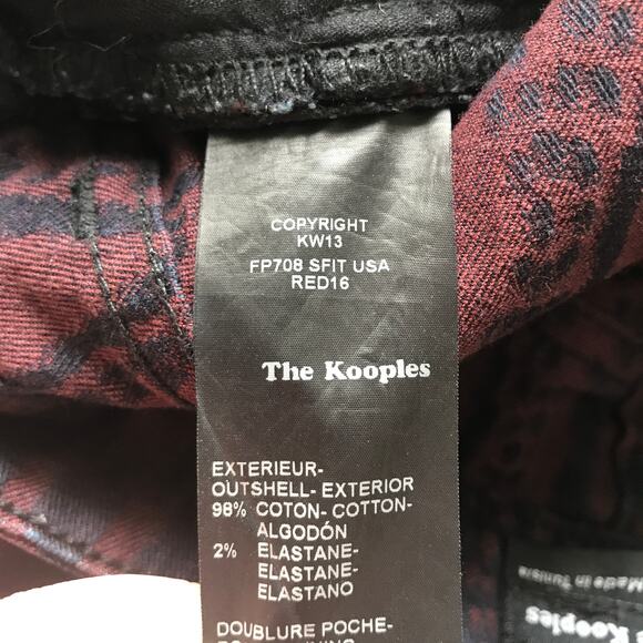 The Kooples Aztec Print Stretch Red Skinny Jeans - Picture 8 of 9